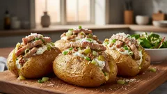 Näin onnistut: täydelliset uuniperunat herkullisella possutäytteellä